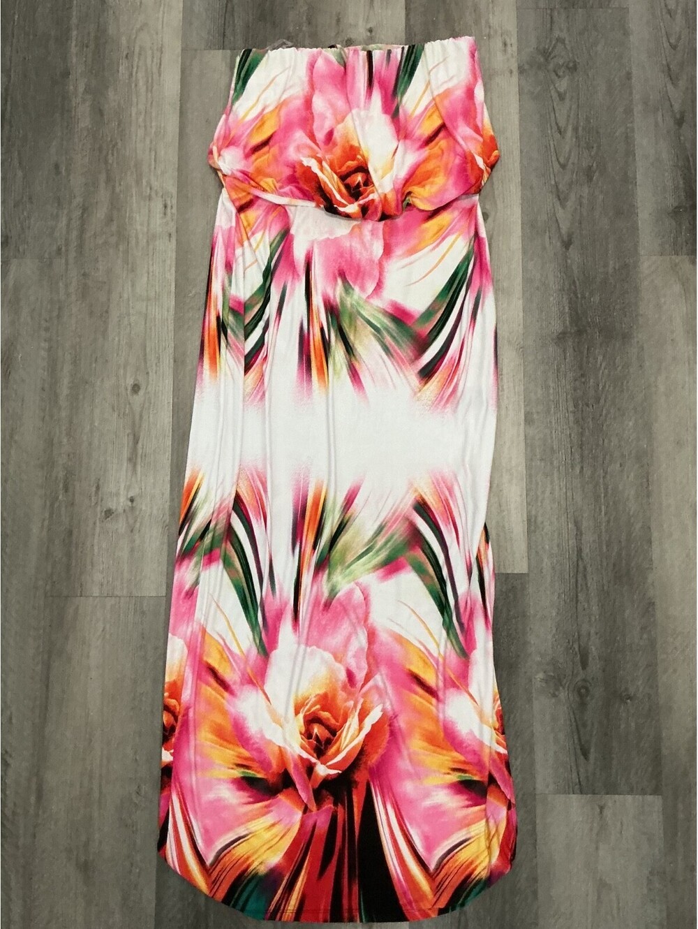 Fashion to Figure Size 14 16 Womans Strapless Stretch Floral Dress #230